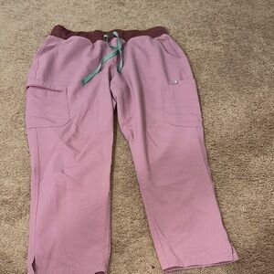 Figs Yola Skinny High Waisted Pant Mauve
